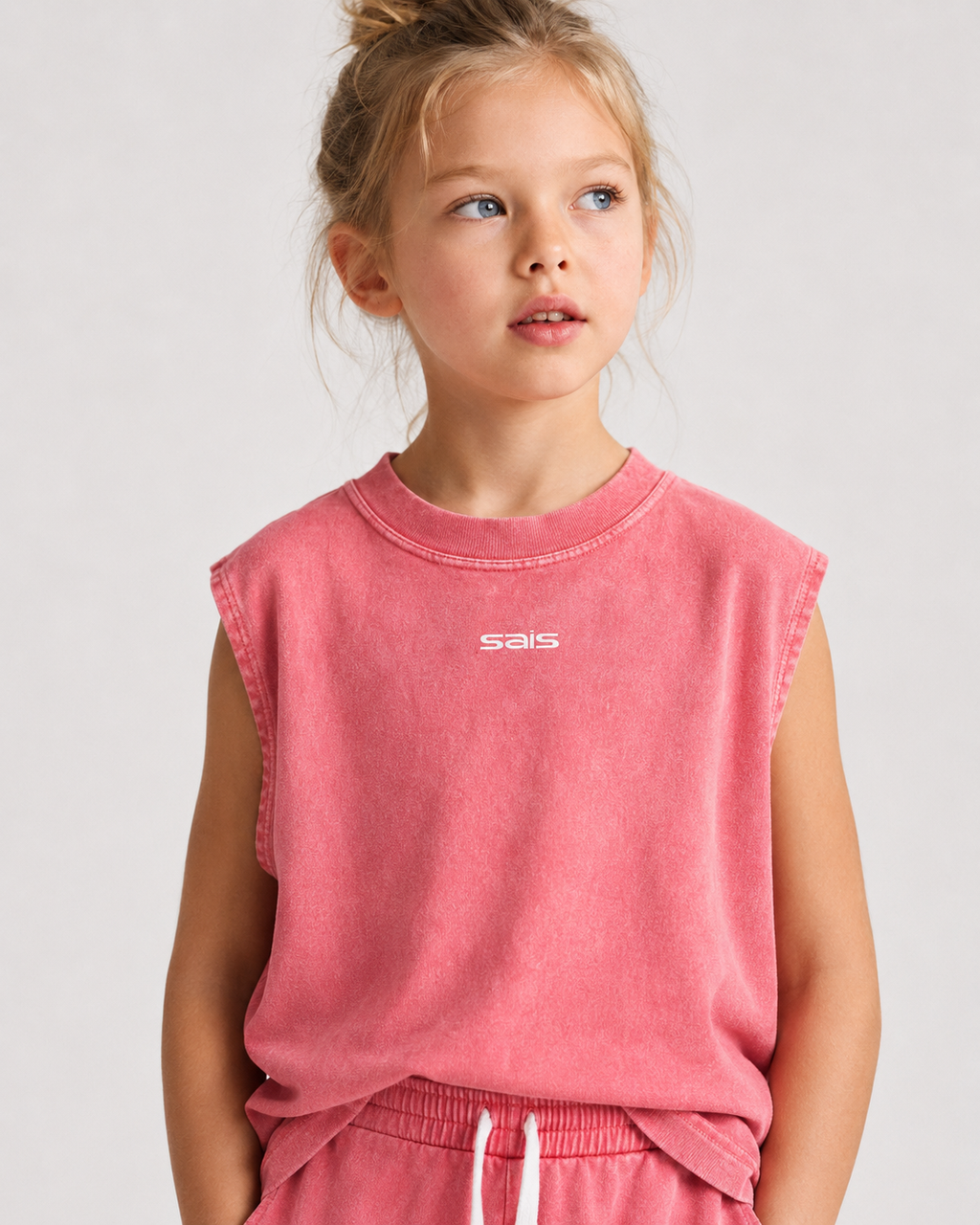 Not Basic, Gracias Kids Graphic Tank Top – Pink