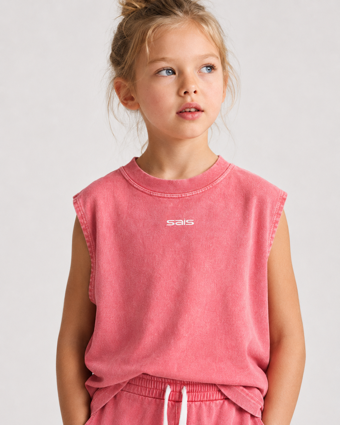 Not Basic, Gracias Kids Graphic Tank Top – Pink