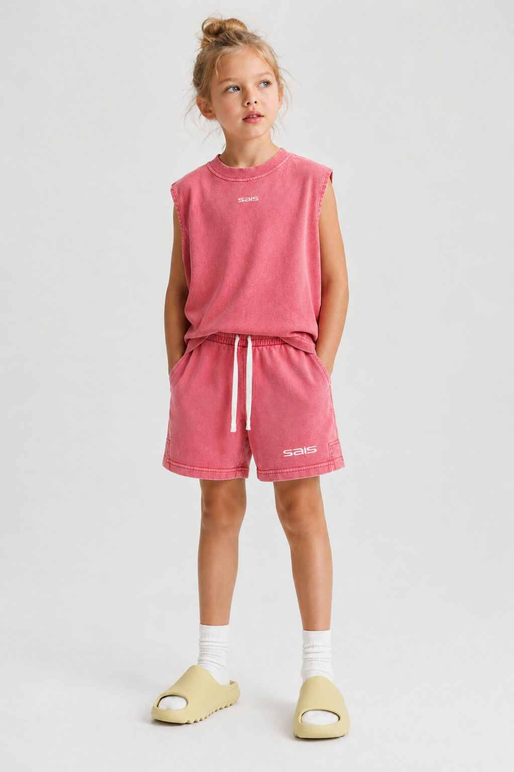 Not Basic, Gracias Kids Graphic Tank Top – Pink