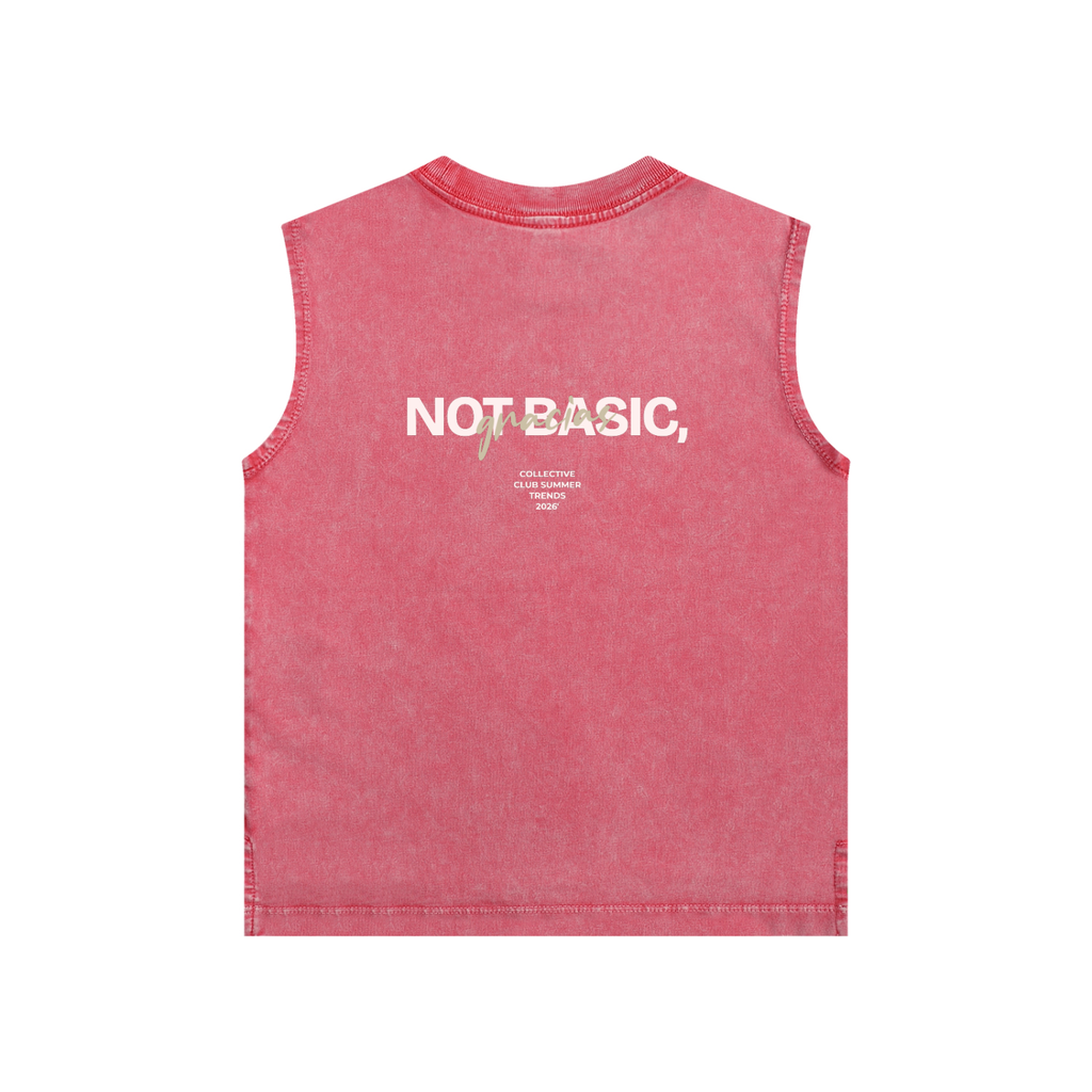 Not Basic, Gracias Kids Graphic Tank Top – Pink