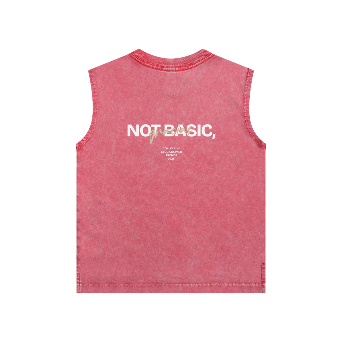 Not Basic, Gracias Kids Graphic Tank Top – Pink