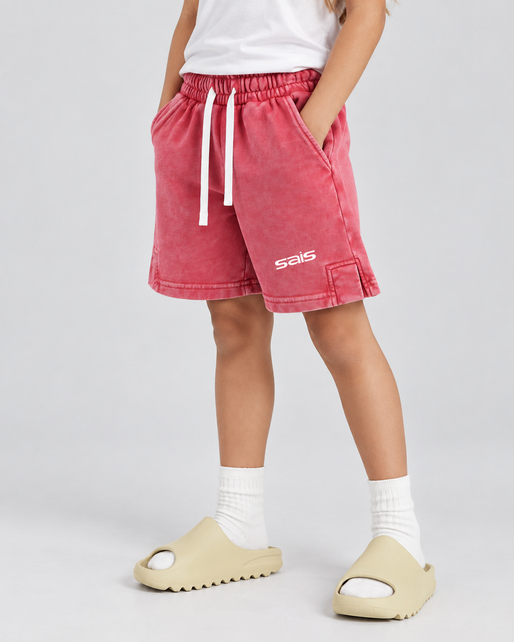 Relaxed Kids Streetwear Shorts – Pink