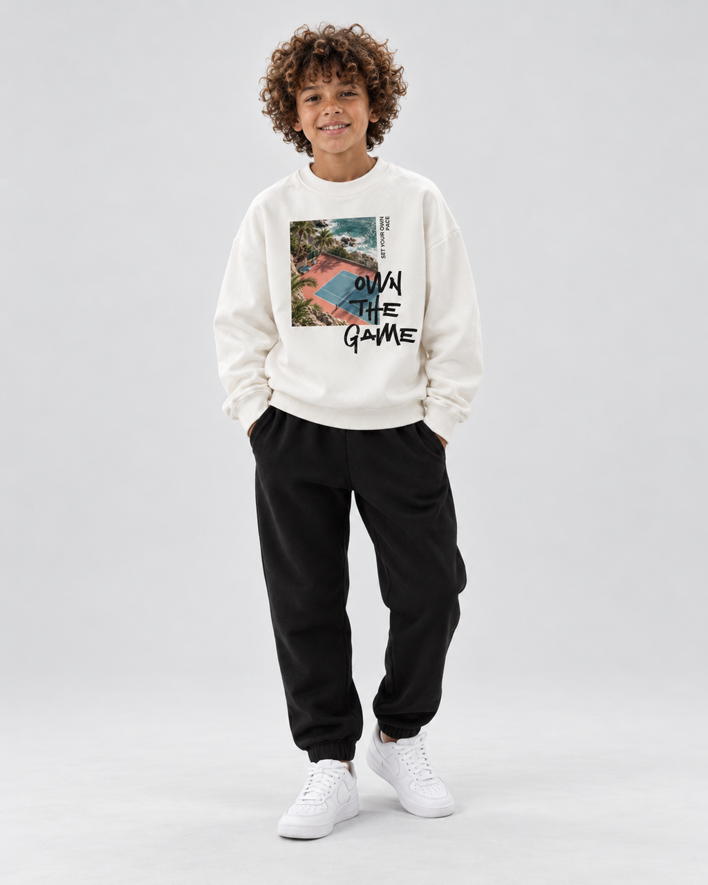 Own The Game Kids Graphic Sweatshirt